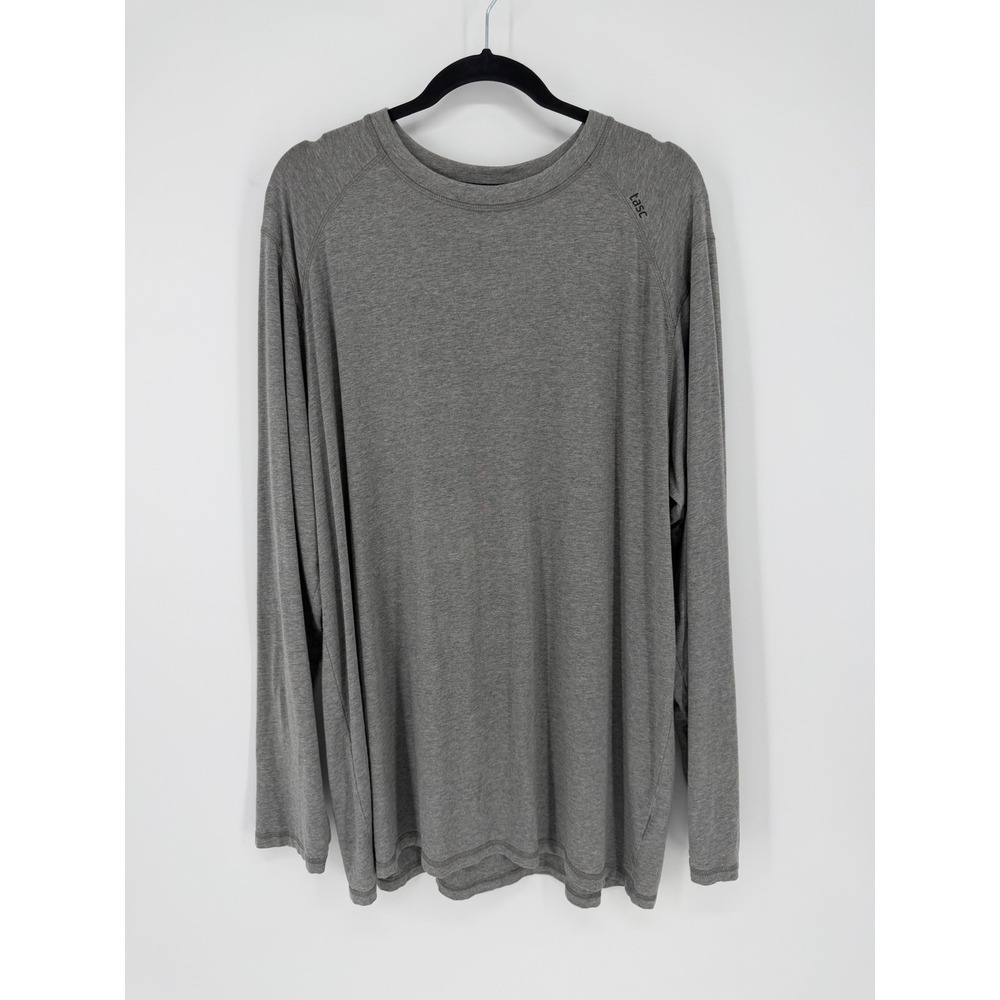 Tasc Performance Shirt Long Sleeve Bamboo Cotton XXL Gray Heathered Activewear